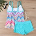 thumbnail image 6 of Women's Plus Size Bikini Set Printed Camisole Two Piece Sexy Swimsuit for Beach Vacation Summer,Blue,L, 6 of 8