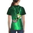 thumbnail image 5 of Green Gir Invader Zim Youth Unisex T-Shirt Crewneck Short Sleeve Double-Sided Print Tee Shirts Top For Boys Girls Kid Teen X-Small, 5 of 6
