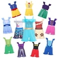 thumbnail image 2 of Conjunto de mono con temática de princesa Disney para niños y niñas, ropa informal de una pieza con manga voladora, Jasmine, Moana, Mirabel, Verano, 2 of 5