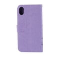 thumbnail image 3 of iPhone X Case, iPhone XS Case - Allytech Premium Wallet PU Leather with Fashion Embossed Flower Magnetic Clasp Card Holders Flip Cover with Hand Strap, Lightpurple, 3 of 6