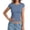 P557 Sky Blue, variant on Tfken Tshirts For Women Short Sleeve Summer Crew Neck Crop Tees Tops Slim Fit Casual T-Shirts Ladies Trendy Clothes Outwear Size L Pink