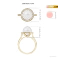 thumbnail image 4 of ANGARA South Sea Cultured Pearl Halo Ring with Milgrain in 14K Yellow Gold for Women | June Birthstone, Birthday, Anniversary, Jewelry Gift for Women | Pearl Ring, 4 of 5