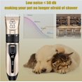 thumbnail image 3 of Dog Clippers Low Noise, Quiet Dog Grooming Kit Rechargeable Cordless Pet Hair Clipper Trimmer Shaver for Small and Large Dogs Cats Animals (Gold), 3 of 8