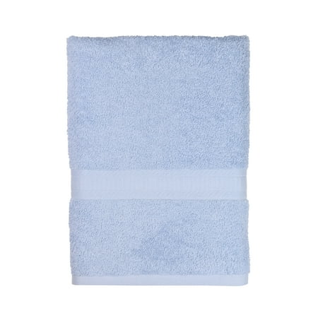 Mainstays Solid Bath Sheet, Blue Shell