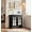 Black OAK+MDF2, variant on LHYY Storage sideboard cabinet with 2 decorative acrylic mirrored doors,adjustable shelf for dining room,living room,kitchen,metal handles,MDF with black 3D wood grain foil paper finish