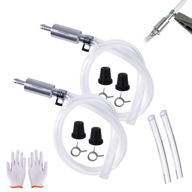 Brake Bleeder Hose One-Way Check Valve Tube Bleeding Tool Kit Universal Brake Fluid Bleeder Kit with Soft Hose Metal Clips