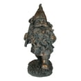thumbnail image 5 of Hiking Garden Gnome With Spade And Wicker Basket Bag Floral Planter Vase Statue, 5 of 11