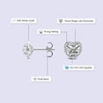 thumbnail image 2 of Diamond Stud Earring | 6 Carat IGI Certified Heart Shape Lab Grown Diamond Stud | 18K in White Gold | Solice Lab Diamond Halo Stud Earrings | Prong Setting | FG-VS1-VS2 Quality | Friendly Diamonds, 2 of 5