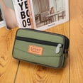 thumbnail image 6 of KGOTA Men Change Pouch Canvas Zipper Coin Purse With Multi Pocket (Green Style One), 6 of 7
