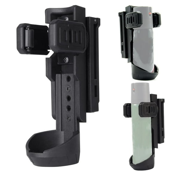 Quick Release OC/Mace Spray Holder w/Duty Belt/MOLLE Vest Rotatable Clip MK4 Canister Holster Tactical Pepper Spray Carry Case fit 1.5" Diameter OC Can