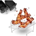 thumbnail image 1 of SURJDE Air Fryer Rack for Ninja Foodi DZ201/DZ401 | Stainless Steel Multi-Layer Rectangle Stackable Dehydrator Rack | Accessories Compatible with Ninja Foodi DZ201/401 Double Basket Air Fryers, 1 of 7