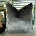 thumbnail image 1 of Thomas Collection Luxury Tissavel Blue Amber Faux Fur Throw Pillow - 17441, 1 of 5