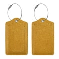 thumbnail image 3 of Honeii Gold Glitter Print Leather Luggage Tag for Suitcases,ID Tags,Bag Tags for Luggage,Functional Travel Tag-4 PCS, 3 of 5