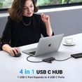 thumbnail image 3 of Adaptador USB C Hub UGREEN 4 en 1 con 4 USB-C 3.2 de 10 Gbps para MacBook, 3 of 7