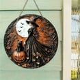 thumbnail image 6 of AuroraX Hanging Halloween Decorations Black Cat and Witch Vintage Indoor Acrylic Halloween Ornaments Door Tree Wall Bedroom Decor, 6 of 6