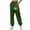 Green, variant on Qulqfy Tapered Ladies Pants Plus Size High Waist Sports Leisure Graphic Athletic Pants Cargo Sweatpants Women Petite L