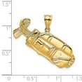 thumbnail image 3 of Auriga Fine Jewelry 14K Yellow Gold 2-D and Polished Golf Bag Charm for Women (Length - 13 mm, Width - 37.9 mm), 3 of 6