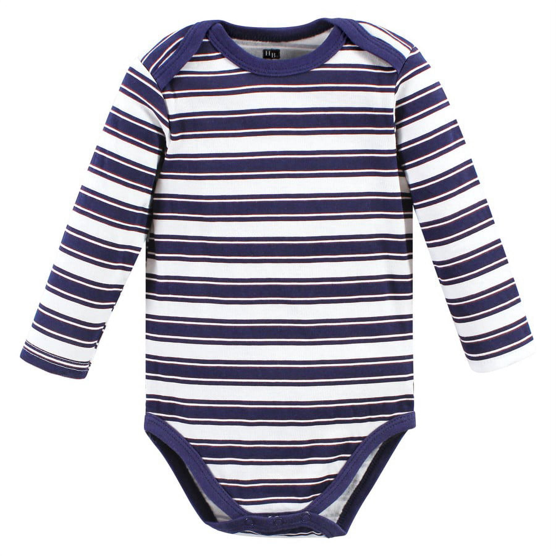 Hudson Baby Cotton Long-Sleeve Bodysuits, 3- Pack, Newborn- 24 Months