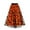 Orange, variant on Plus Size Skirts for Women Vintage Print Casual Summer High Waist A-Line Skirts for Party Women's Skirts