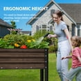 thumbnail image 4 of VEIKOUS 48"L×23"W×32"H Galvanized Steel Raised Garden Bed W/Drainage, Liner & Corner Protectors, Rustic, 4 of 8