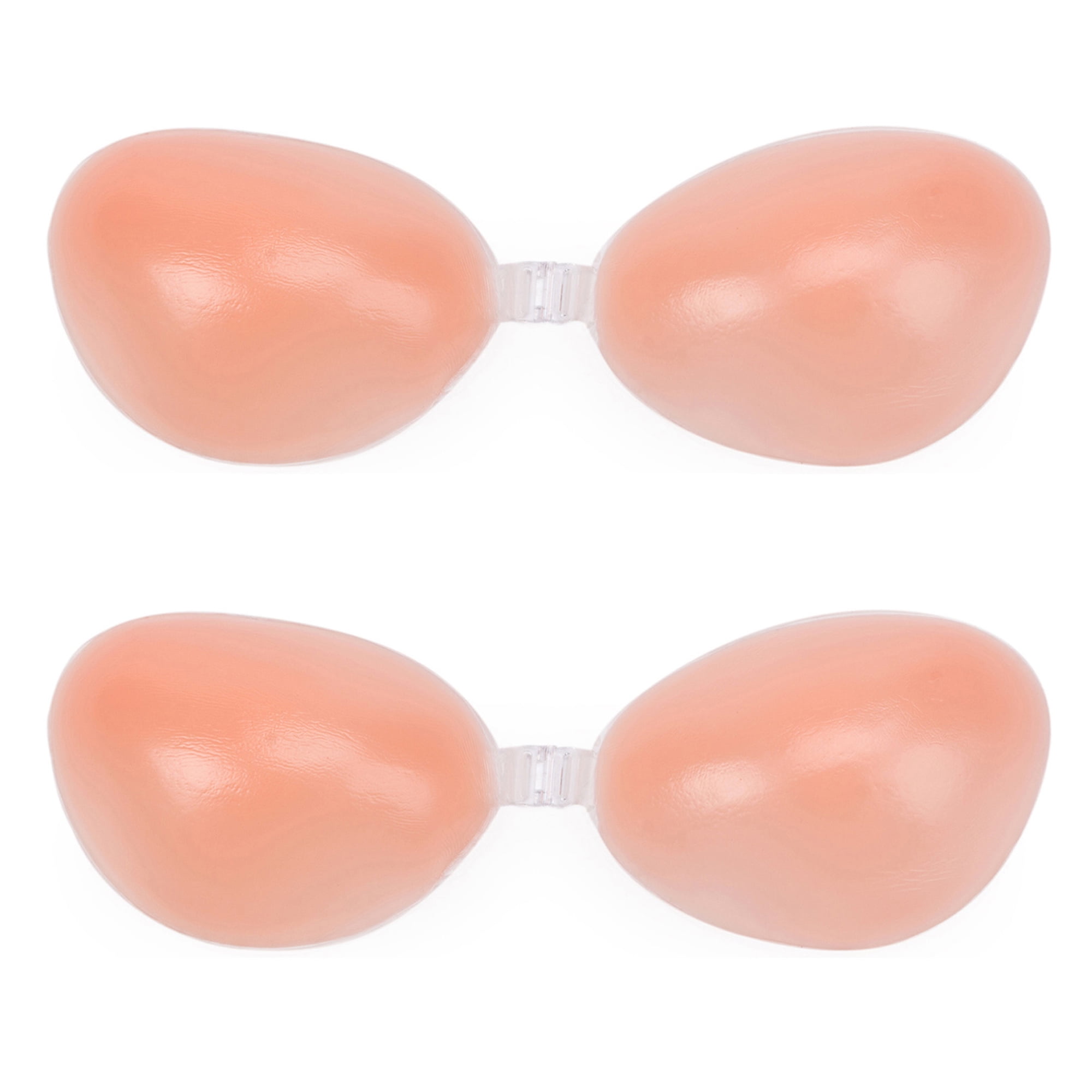 LELINTA 2 Peice Strapless Self Adhesive Silicone Bra, Push Up Invisible Silicone Bras for Women