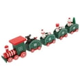 thumbnail image 1 of Wooden Train Toy Cartoon Train Model Christmas Home Decoration Festival Desktop Craft, 1 of 8