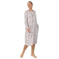 thumbnail image 3 of Aria Women’s Long Sleeve Strech Velour 44" Sleepwear Gown, Sizes S-4X, 3 of 6