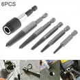 thumbnail image 1 of 6pcs Electric Bolt Remover Screw Extractor With 60mm Hex Shank Spanner Extraction Tool Set For Broken Damaged Bolt Stud, 1 of 6