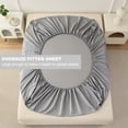 thumbnail image 5 of Beartech Polyester 4 Piece Bed Sheets Set Queen/Full Size Sheet Set, Soft & Lightweight And Breathable Bedding Set, Fitted Sheet, Flat Sheet & 2 Pillowcases-Dark Gray, 5 of 10