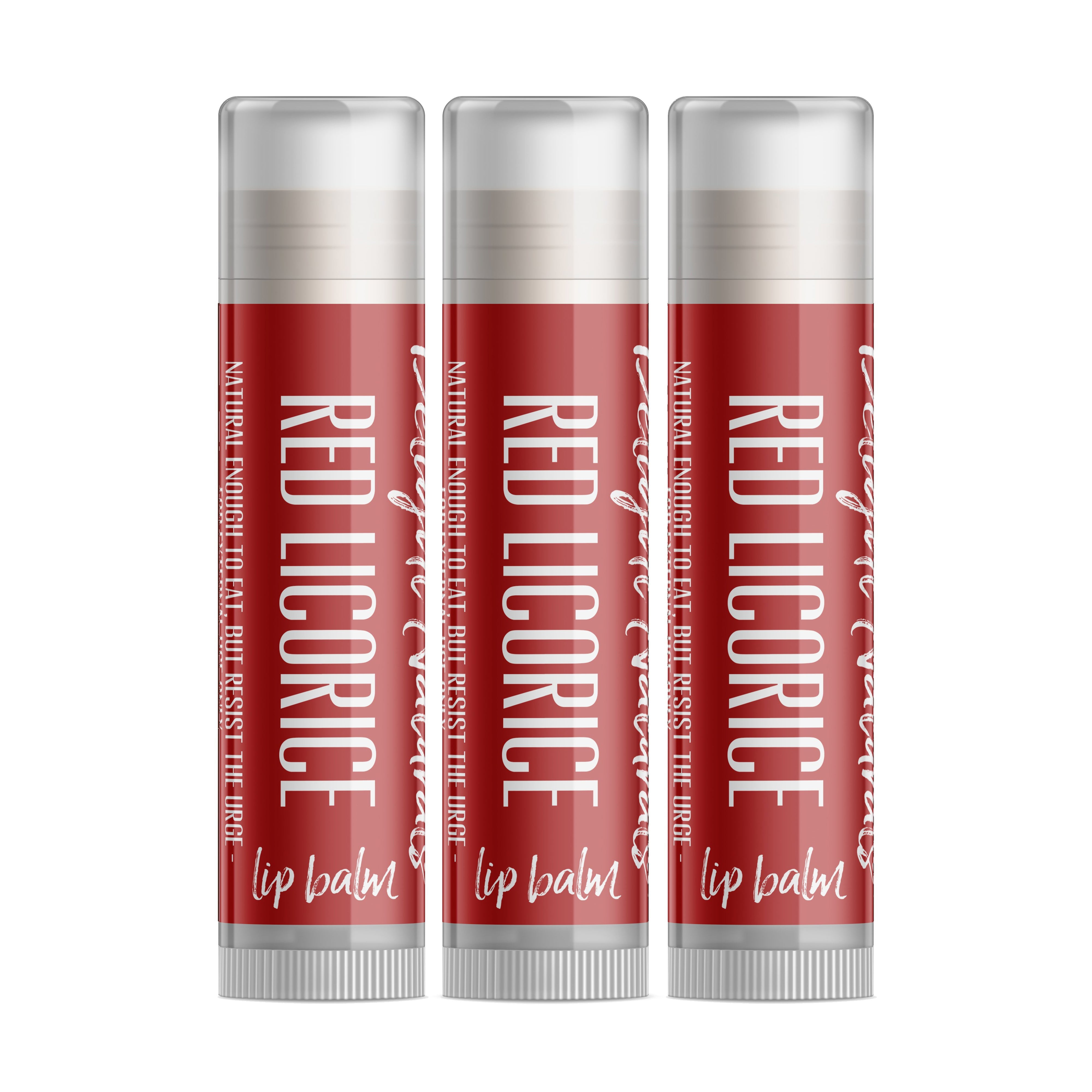 Delight Naturals Red Licorice Lip Balm Three Pack