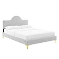 thumbnail image 2 of Modway Sunny Performance Velvet Twin Bed in Light Gray, 2 of 10