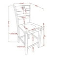 thumbnail image 7 of Furniture of America Elda Wood Counter Height Chair in Antique Gray (Set of 2), 7 of 7