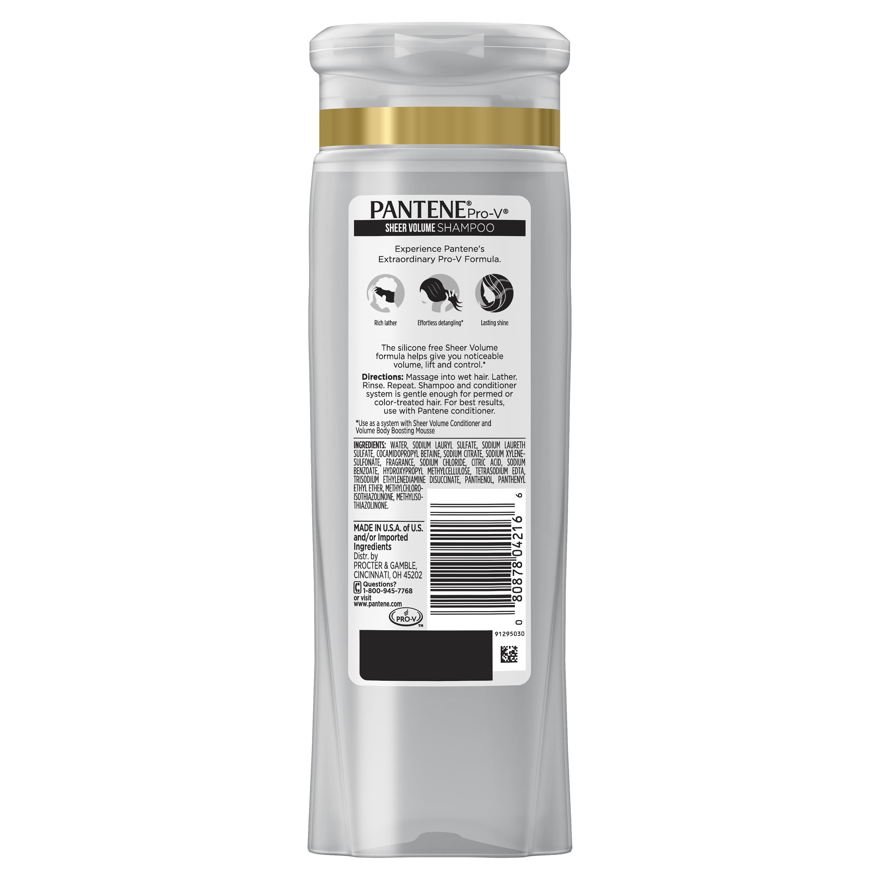 Pantene Shampoo and Conditioner Set, Sheer Volume, 12-12.6 oz