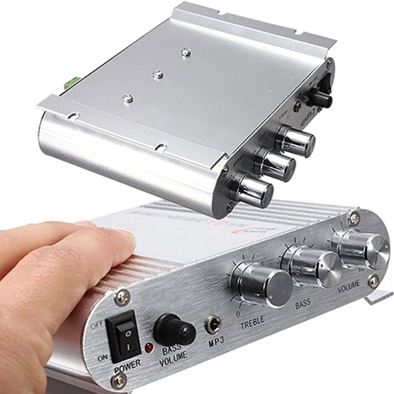 Grofry HiFi CD MP3 Radio Car Home Audio Stereo Bass Speaker Booster Amplifier,Stereo Amplifier