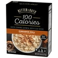 Better Oats 100 Calorie Cinnamon Roll Oatmeal with Flax Seeds, 10