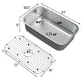 thumbnail image 2 of Costway Bassin Encastré de 31 Pieds' en Acier Inoxydable 304 à Bol Unique pour Évier de Cuisine avec Accessoires, 2 of 10