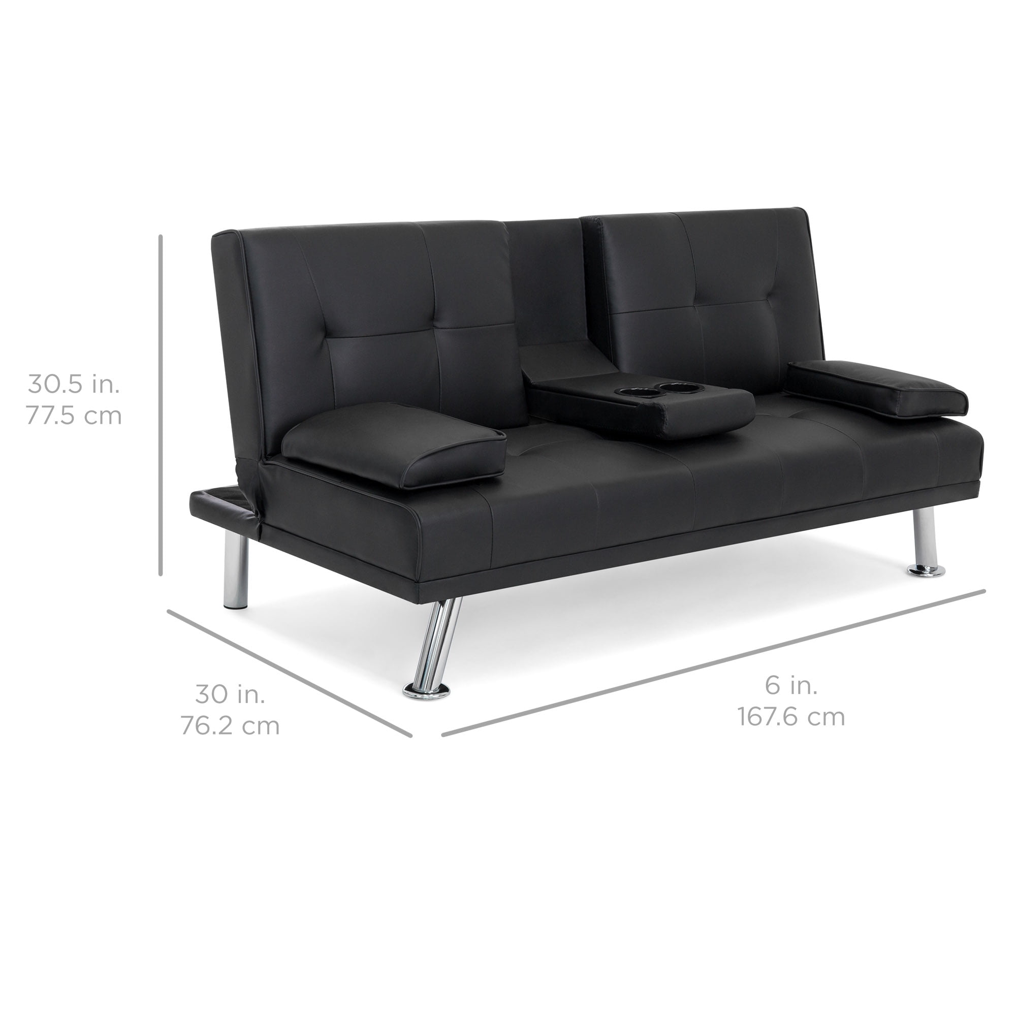 Best Choice Products Modern Entertainment Futon Sofa Bed Fold Up Best Choice Products Modern Entertainment Futon Sofa Bed Fold Up Down Recliner Couch With Cup Holders Furniture Com
