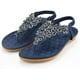 thumbnail image 2 of Sandalias de verano para mujer, chanclas informales cómodas, zapatos de playa, sandalias planas elásticas con correa en T para el tobillo para mujer Vhermosa, 2 of 6