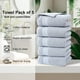 thumbnail image 3 of Juego de toallas de baño premium de 5 piezas, extra absorbentes, de algodón de secado rápido, para baños de invitados y días de spa en casa. Aestivo | Gris | AESTIVO, 3 of 7