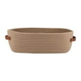 thumbnail image 2 of Cesta tejida de cuerda de algodón, cesta de almacenamiento, cesta organizadora de baño resistente para sala de estar Caqui, 2 of 9