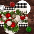 thumbnail image 4 of Black and White Gingham Christmas Table Runner Buffalo Check Plaid Xmas Decoration Holiday Home Kitchen Decor 13 x 72", 4 of 5