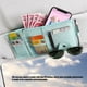 thumbnail image 5 of Coche Styling Sun Visor Organizer Universal Elástico Correa de almacenamiento Bolsa de almacenamiento Automotriz Glasses Mobilephone Pen Holder con cremallera azul claro Methold VI009632-03, 5 of 7