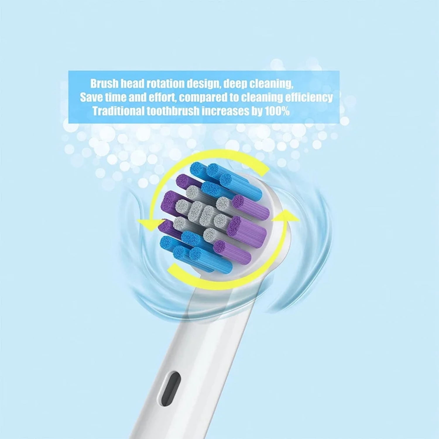 12Pcs Replacement Electric Toothbrush Heads Accessories Compatible for Oral-B 3728 3738 3744 3757,Teeth