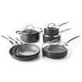 thumbnail image 1 of GreenPan Valencia Pro 11 Piece Hard Anodized Induction Safe Healthy Ceramic Nonstick Cookware Set, Gray, 1 of 4