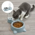 thumbnail image 2 of para gatos de primera , mascotas separado con 2 , automáticos para perros gatos, dobles - Azul Sunnimix Cuencos de bebida para gatos, 2 of 7