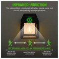 thumbnail image 5 of 2Pcs Solar Powered Filament Bulb Wall Light Outdoor Garden Motion Sensor Waterproof Lamp - Black, 5 of 5