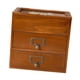 thumbnail image 2 of Caja de almacenamiento de escritorio estuche de joyería de madera con 2 cajones y 6 cuadrículas contenedor de almacenamiento de tipo de cajón para, 2 of 9