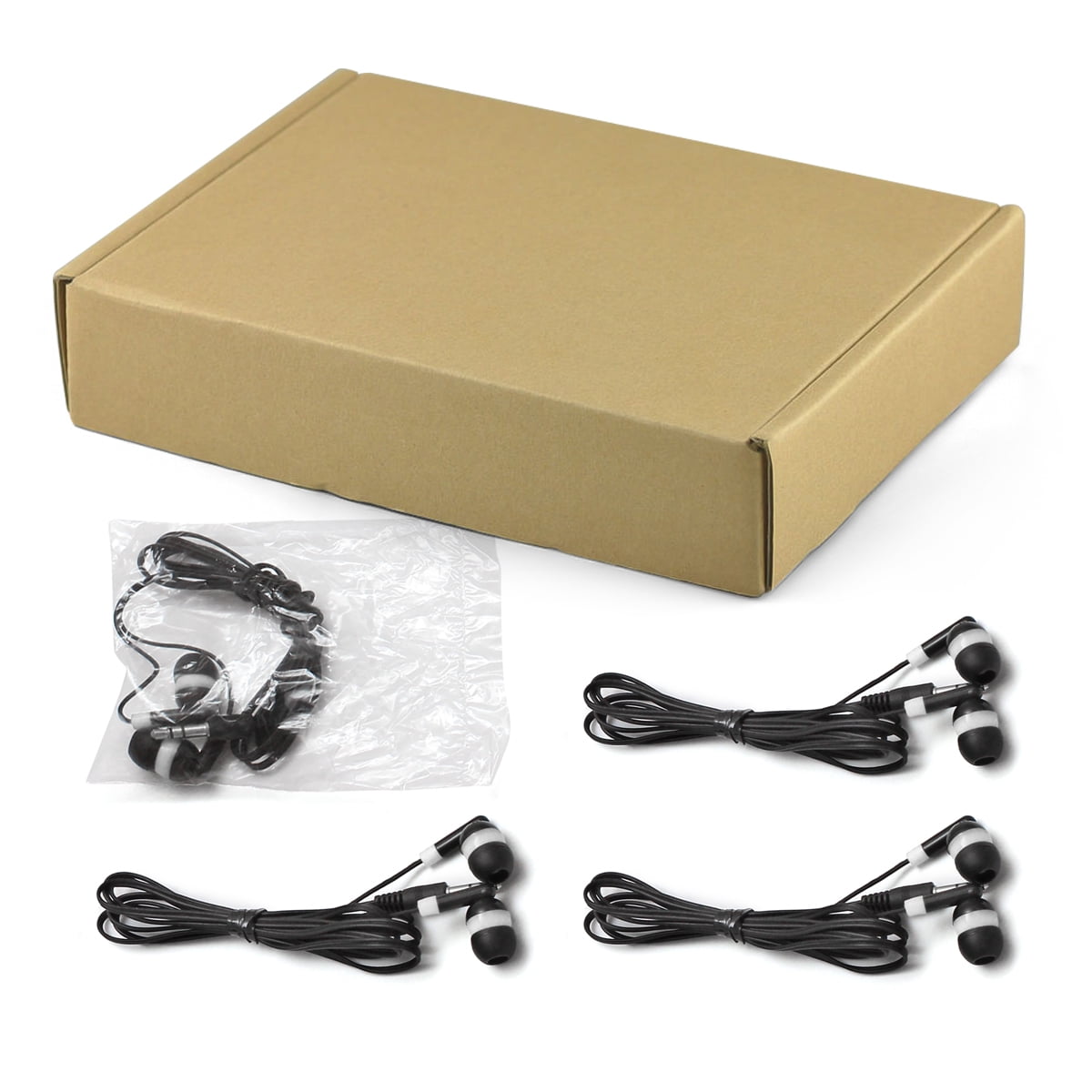 Earbuds Kids School 100 Pack Bulk Earbuds Keewonda Multi Packs in Ear Earphones Compatible with 3.5 mm Jack Devices for School Classroom Students