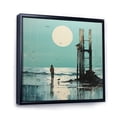 thumbnail image 2 of Designart "Papercut Pier Solitude I" Nautical & Beach Floater Framed Wall Decor, 2 of 7