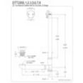 thumbnail image 2 of Kingston Brass DTT2205 25-Inch Tip-Toe Tub Waste and Overflow, 20 Gauge, Oil Rubbed Bronze, 2 of 2
